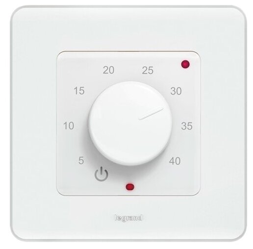 фото Терморегулятор ЭргоЛайт ТР-03 Инспирия, с выносным датчиком, встраиваемый, для рамок Legrand Inspiria