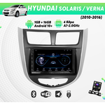 Автомагнитола для HYUNDAI Solaris, Verna (2010-2016) на Android (Wi-Fi, GPS, Bluetooth) +камера - изображение