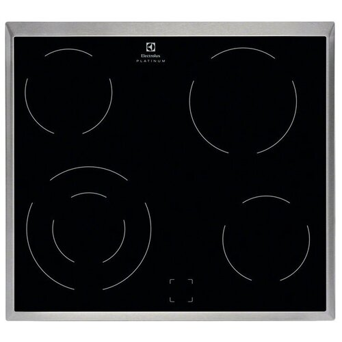 Электрическая варочная панель Electrolux EHA 96041 XK с рамкой цвет панели черный цвет рамки серебристый 714900₽