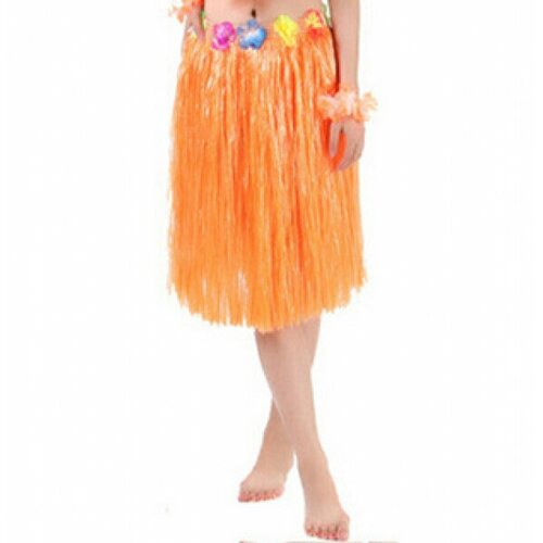 Гавайская юбка оранжевая, 60 см юбка gazaline 40 размер