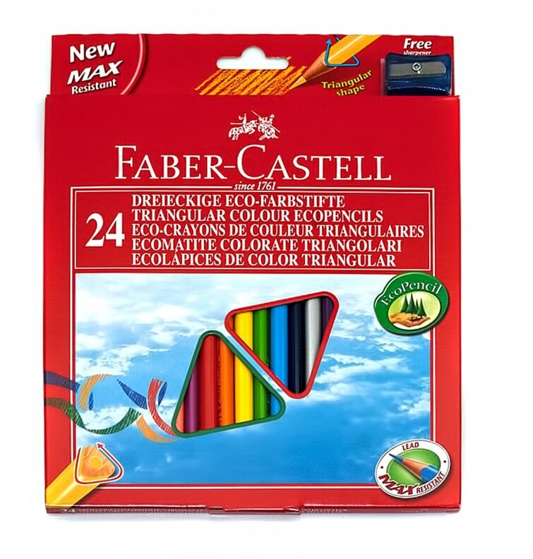 Карандаши цветные Faber-Castell ECO с точилкой - фото №9