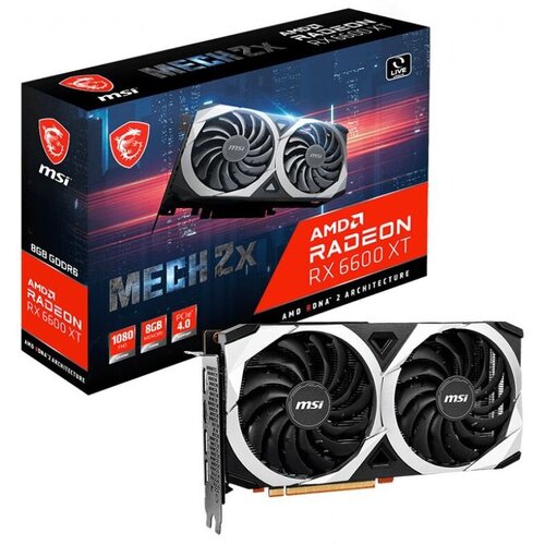 MSI Видеокарта PCIE16 RX6600 8GB GDDR6 RX 6600 MECH 2X 8G MSI