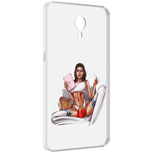 Чехол MyPads Модная-иллюстрация-девушки женский для Meizu M3 Note задняя-панель-накладка-бампер