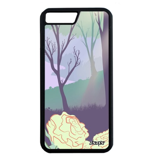 фото Чехол для мобильного apple iphone 8 plus, "лесные розы" озеро лес utaupia