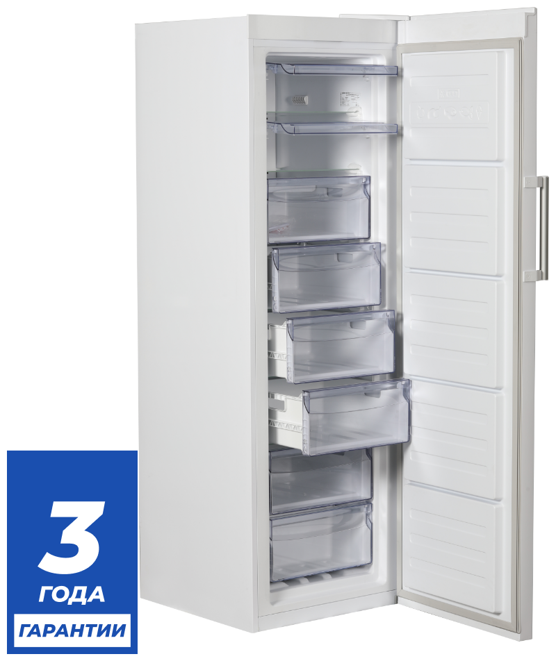 Вертикальный морозильный шкаф DELVENTO VW8301A+ Double Reliable 185 см, No Frost, двойной режим, LED дисплей, электронное управление, белый - фотография № 4