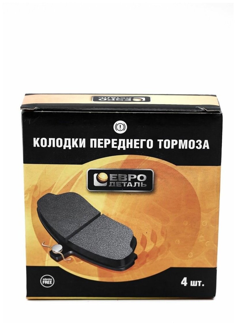 Колодка переднего тормоза hyunday solaris (>2010), kia rio iiiceed (>2012г ), евродеталь, евродеталь ED4318H (1 шт.)