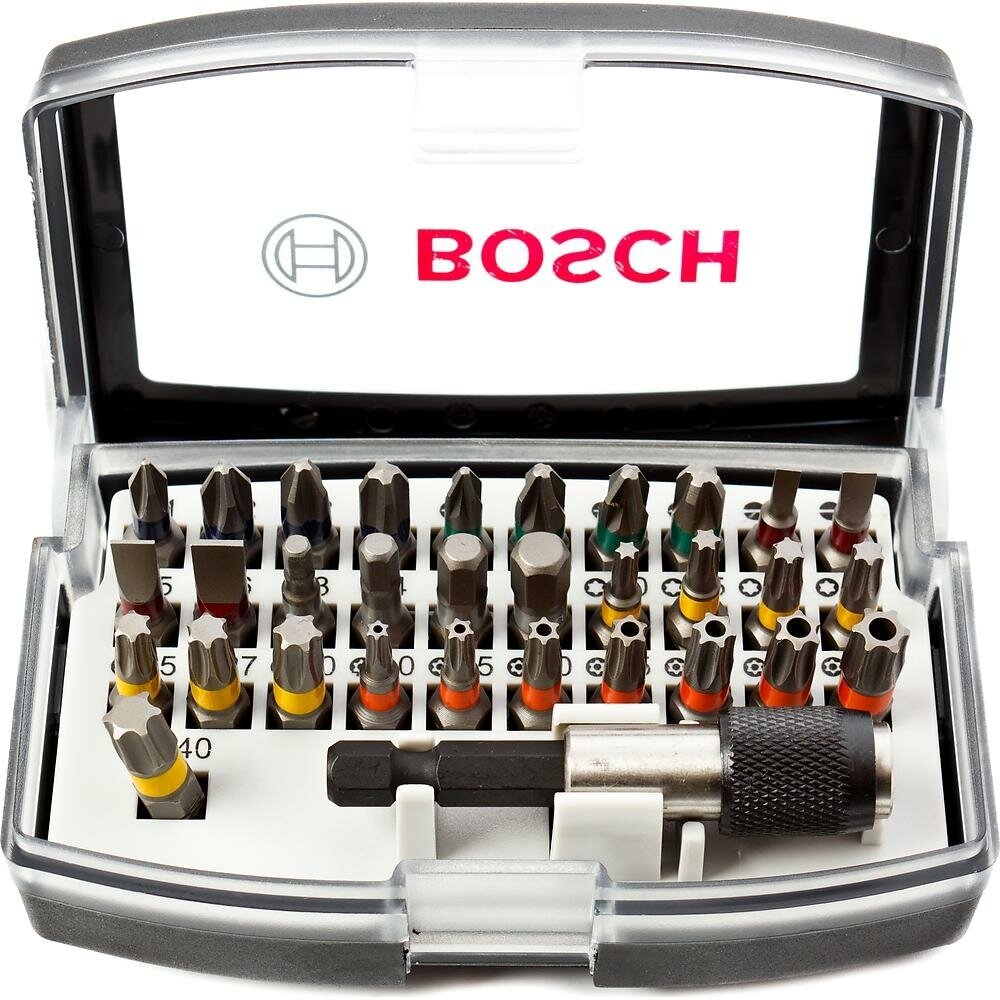 Набор бит Bosch 32шт PH/PZ/T/HEX 25мм (319) — купить в интернет-магазине по низкой цене на Яндекс Маркете