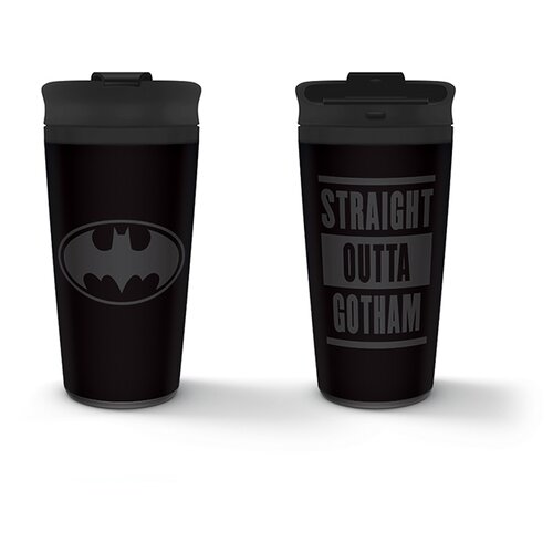 фото Кружка-термос dc batman (straight outta gotham) metal travel mug 450ml mtm25343 pyramid international