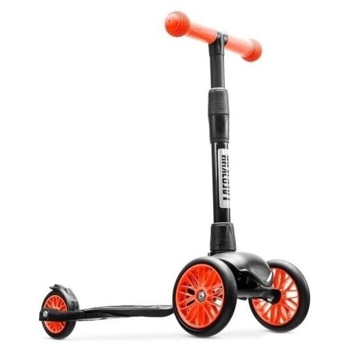 фото Самокат детский трёхколесный !дерзкий спорт (цветные колёса, усиленная рама, 3 года гарантии), оранжевый