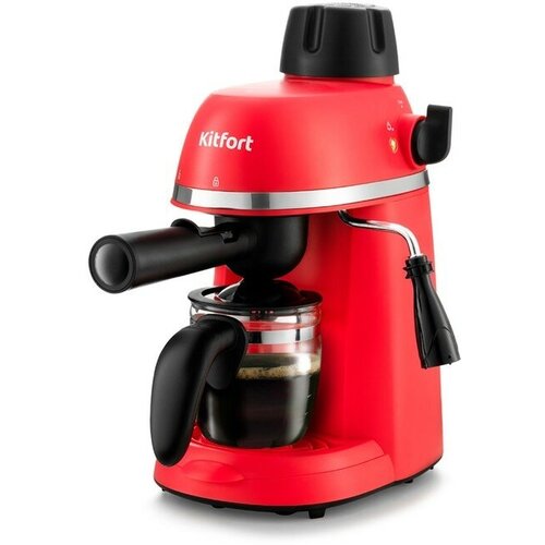 Кофеварка Kitfort КТ-760-1 рожковая 800 Вт 024 л капучинатор красная 738900₽