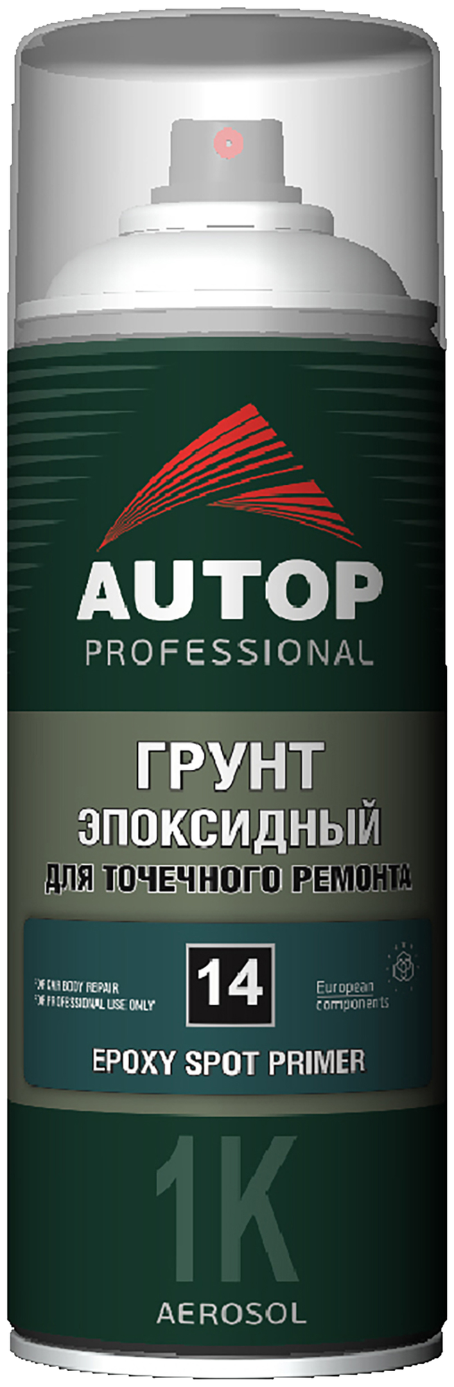 Грунт AUTOP 1K Epoxy эпоксидный, для точечного ремонта №14, светло- серый (аэрозоль), уп.520мл
