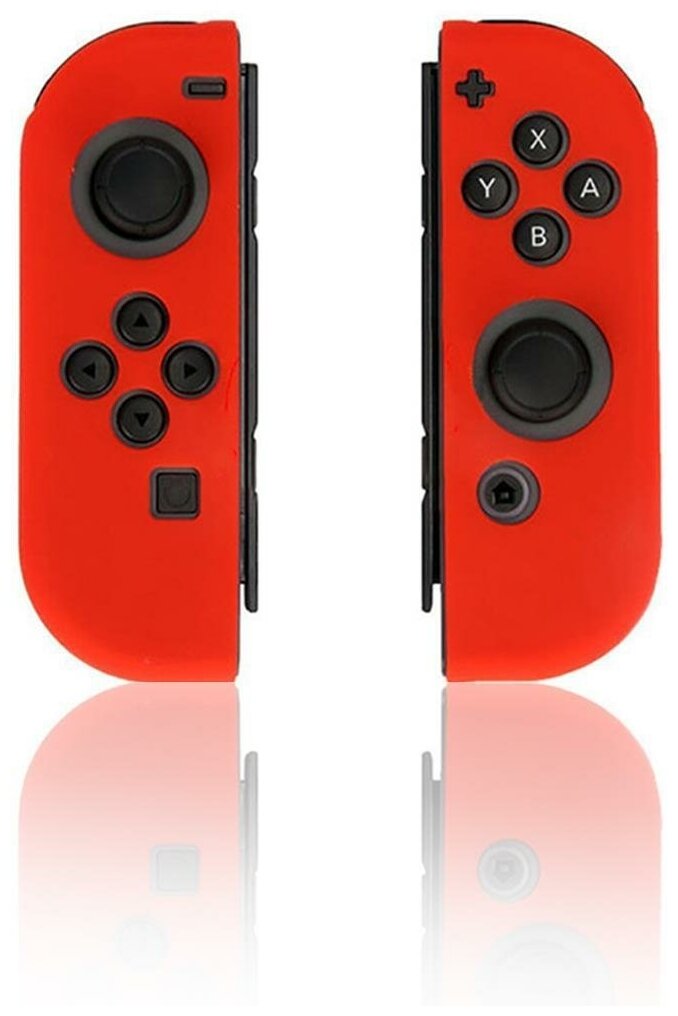 Набор Защитные силиконовые чехлы для Joy-Con Nintendo Switch Nintendo Switch OLED (Нинтендо Свитч) цвет красный 2 шт