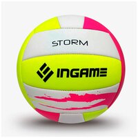 Мяч волейбольный INGAME STORM цв. розовый желтый белый