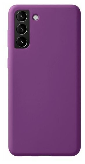 Чехол (клип-кейс) Deppa для Samsung Galaxy S21+ Liquid Silicone Pro фиолетовый (870024) - фото №1