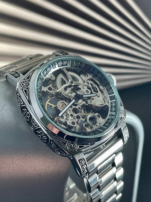 Наручные часы Katy Geht Часы наручные скелетоны с металлическим ремешком ручной работы в подарочной упаковке от Katy Geht