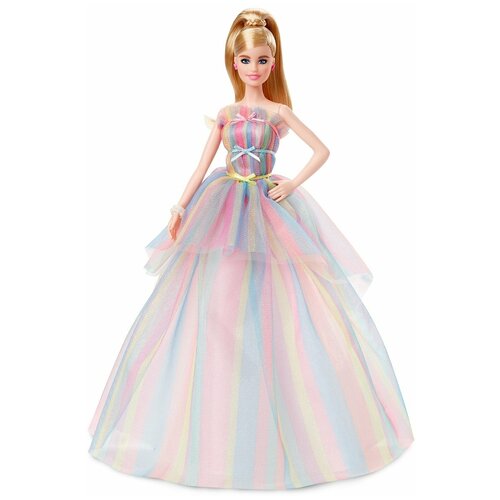 кукла barbie birthday princess ght42 Кукла Barbie Пожелания ко Дню рождения коллекционная, GHT42 разноцветный