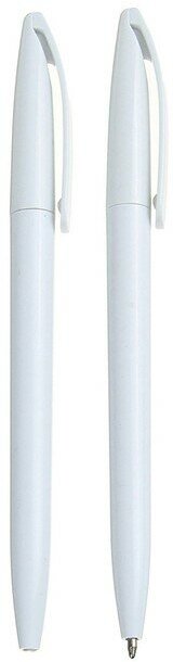 Ручка шариковая поворотная 0,5 мм, корпус белый, стержень синий (12 шт)
