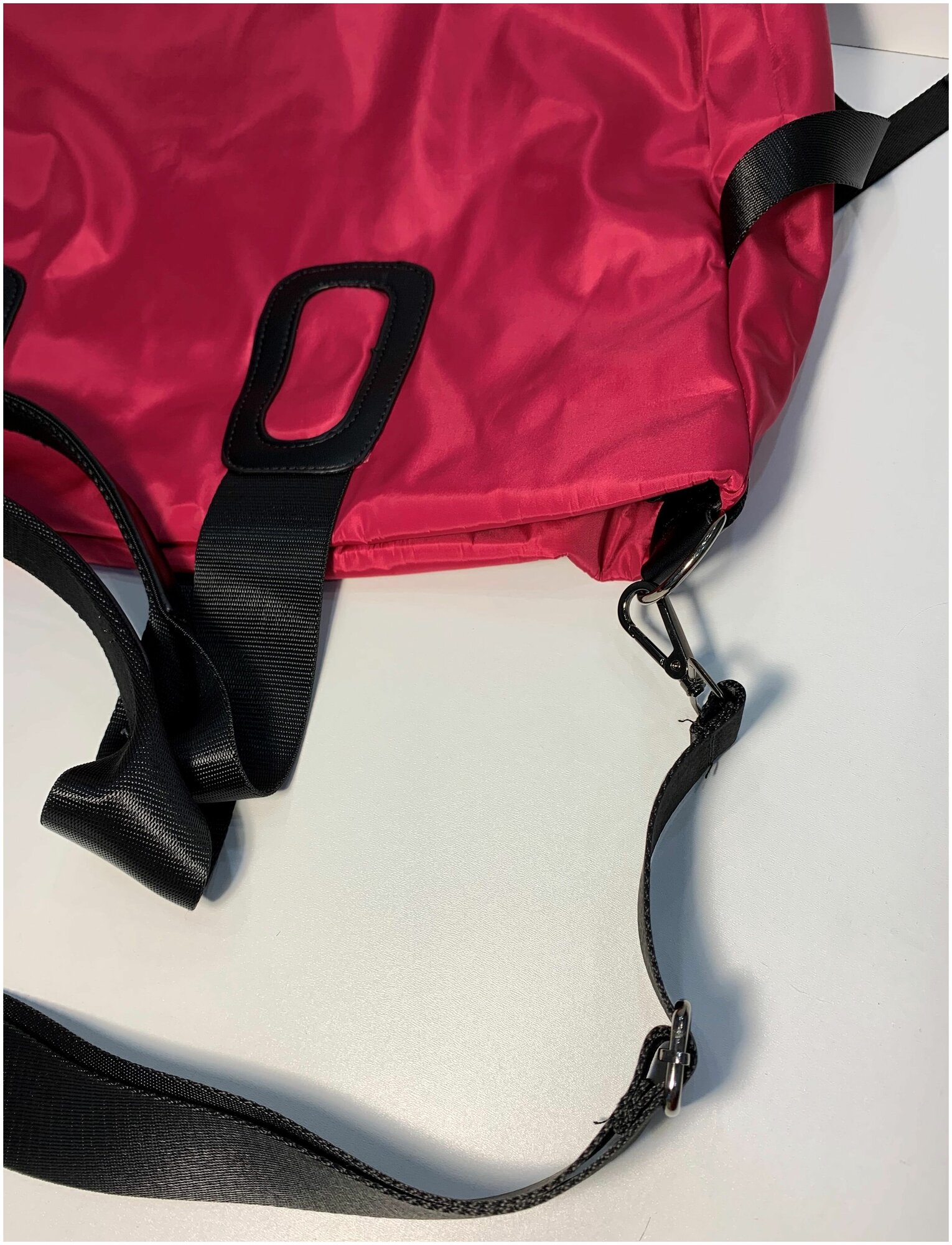 Женская сумка/ Тканевая сумка/Вместительная сумка на плечо/Цвет фуксия - фотография № 8
