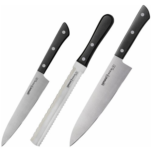 Набор кухонных ножей SAMURA HARAKIRI SHR-0230W, белая рукоять, 3 предмета