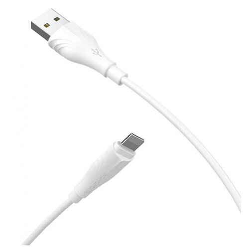 Кабель Type-C - USB Borofone BX18 Optimal white 1м кабель usb type c borofone bx18 optimal белый 1м