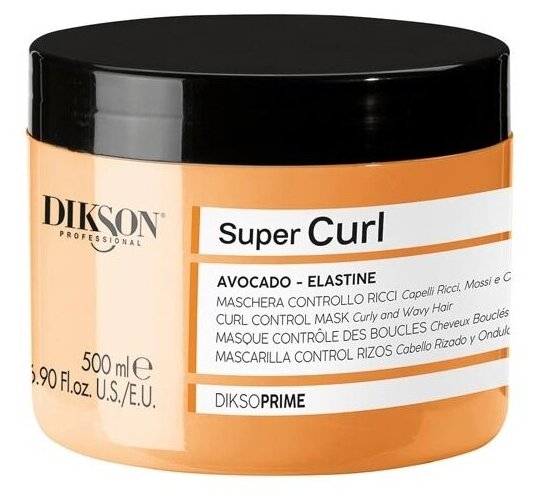 Маска DIKSON с маслом авокадо для кудрявых и волнистых волос Curl Control Mask, 500 мл - фотография № 2