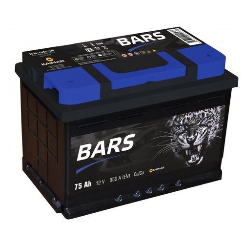 Автомобильный аккумулятор BARS 6СТ-75 АПЗ о.п. L3B