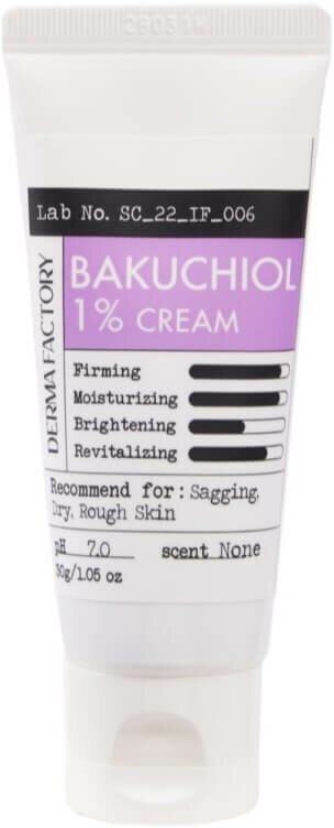 Derma Factory Крем для лица питательный с бакучиолом - Bakuchiol 1% cream 30мл