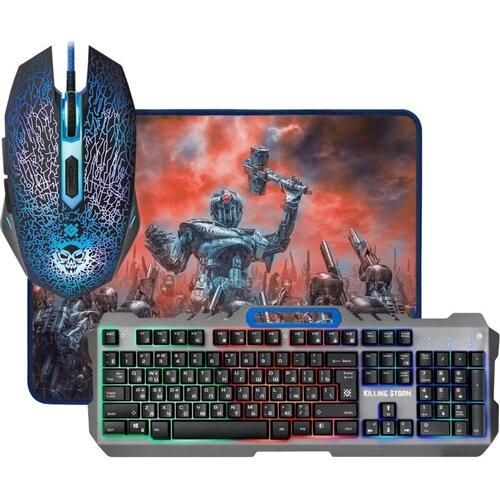 Набор клавиатура+мышь и ковер д/мыши Defender Killing Storm MKP-013L RU , 1 шт.