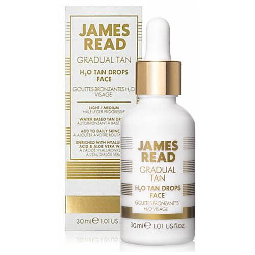 JAMES READ Капли-концентрат-освежающее сияние H2O tan drops face (30 мл) james read капли концентрат освежающее сияние h2o tan drops face