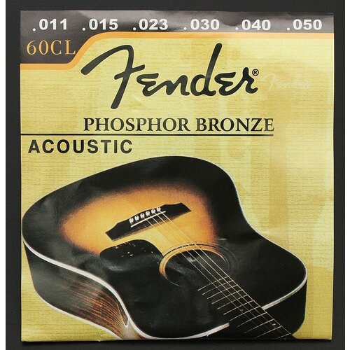 Струны для акустической гитары Fender 60CL 11-50