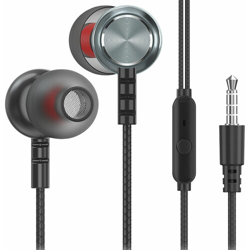 Проводные наушники внутриканальные Smart Buy SBH-026K Jack 35 из пластика цвет серый 1 шт 42900₽