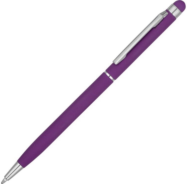 Ручка-стилус шариковая Jucy Soft с покрытием soft touch фиолетовый (Р)