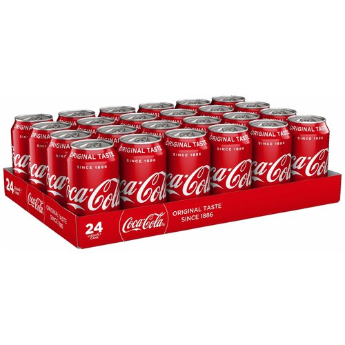 Газированный напиток Coca-Cola, Иран, 0.33 л, металлическая банка, 24 шт.
