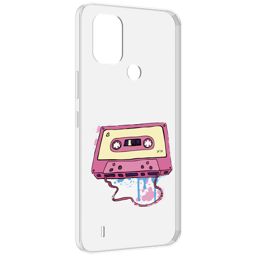 Чехол MyPads Розовая кассета для Nokia C31 задняя-панель-накладка-бампер