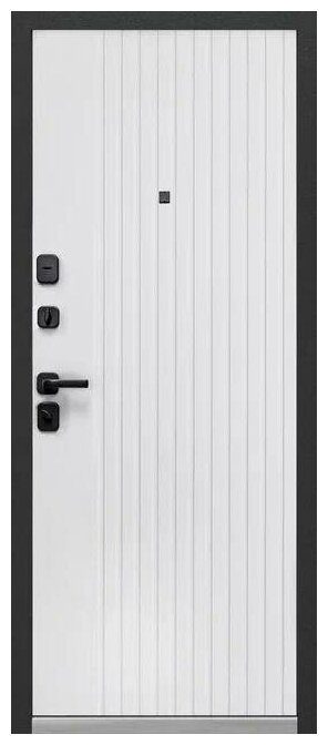 Дверь входная Ferroni Luxor Вертикаль графит - эмалит белый 960х2050 левая мм - фотография № 2