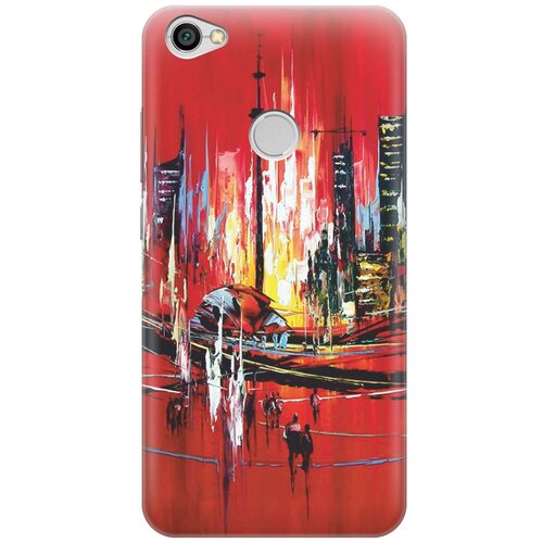 фото Gosso ультратонкий силиконовый чехол-накладка для xiaomi redmi note 5a prime с принтом "акварельный город"