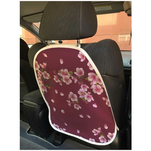 фото Защитная накидка joyarty "цветки сакуры" на спинку автомобильного сидения