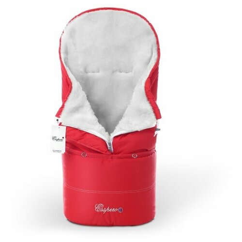 Купить Конверт в коляску Esspero Transformer White (натуральная 100% шерсть) (Red), Конверты и спальные мешки