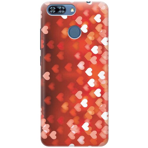 фото Cиликоновый чехол на zte blade v9 vita / зте блейд в9 вита с принтом "бокэ из красных сердечек" gosso