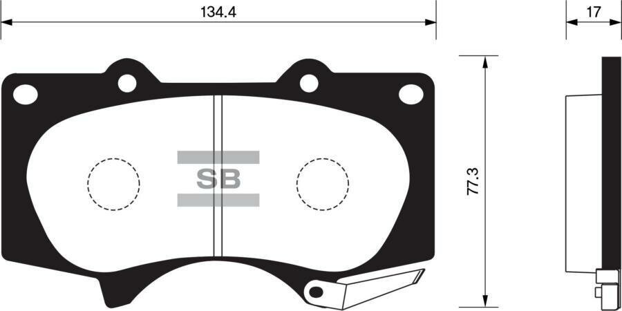 SANGSIN BRAKE SP2033 Колодки тормозные TOYOTA LC 120 4.0/3.0D/MITSUBISHI PAJERO 06 передние SP2033