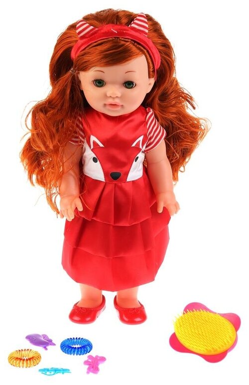 Интерактивная кукла Карапуз Лиза, 35 см, POLI-09-CB-RU