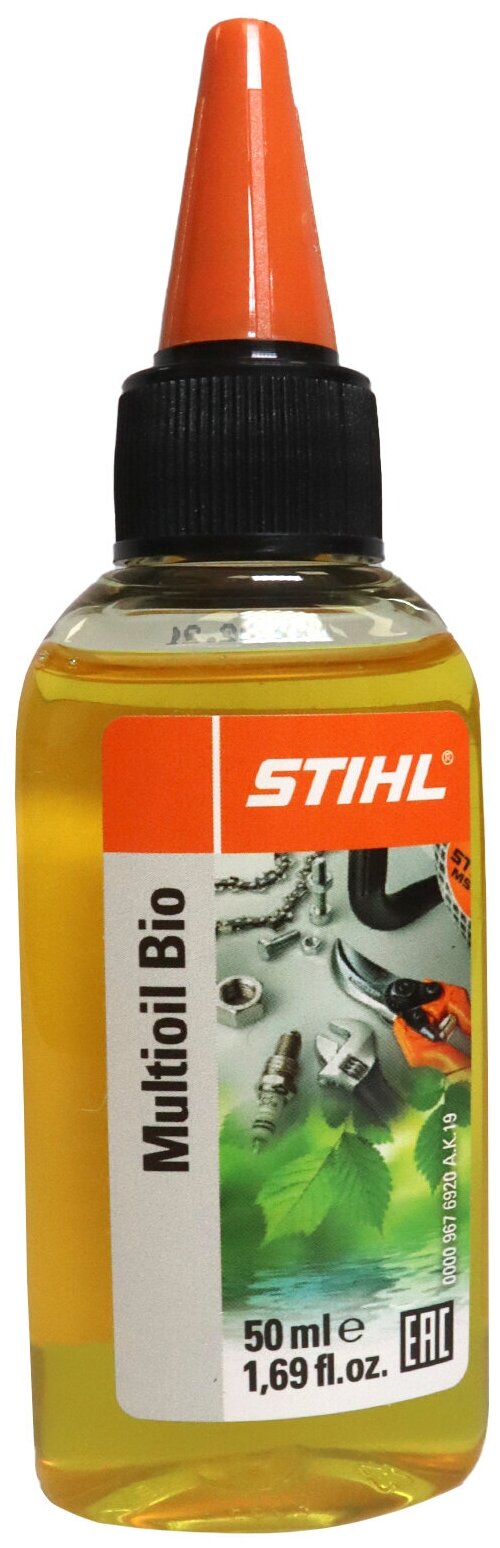 Универсальное масло Stilh Multioil Bio для очистки и смазки элементов защиты от коррозии 50 мл биоразлагаемое