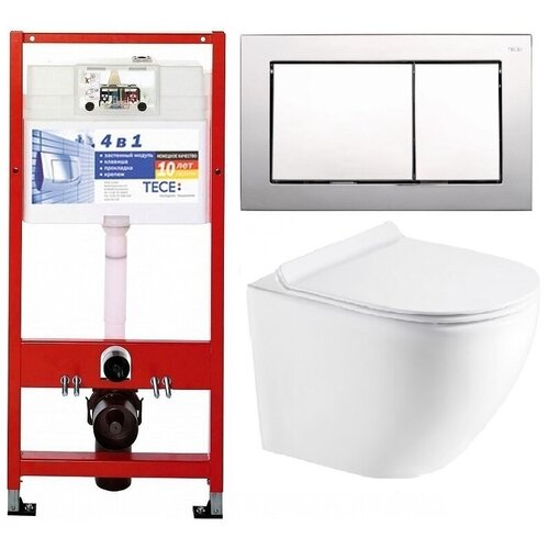 Комплект Инсталляция TECE хром квадрат Унитаз подв Monterey сид ZT-1025 33330₽