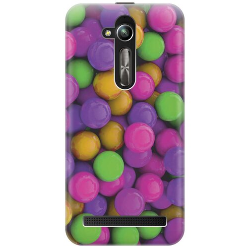 фото Cиликоновый чехол на asus zenfone go (zb500kl) / асус зенфон го (зб500кл) с принтом "разноцветные драже" gosso