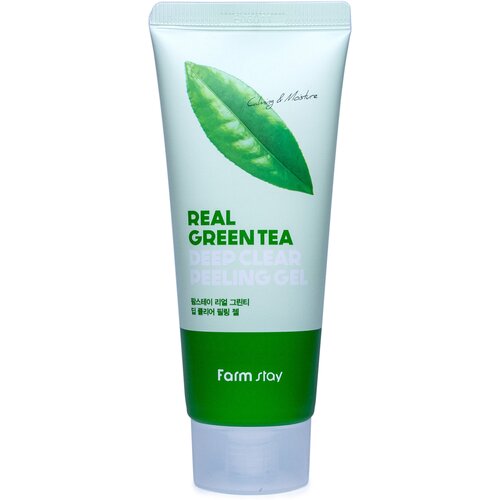 FarmStay Отшелушивающий гель с экстрактом зеленого чая Real Green Tea Deep Clear Peeling Gel farmstay real deep clear coconut peeling gel