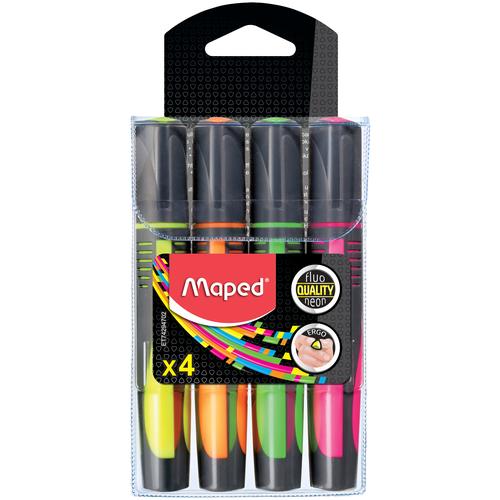 Maped Набор текстовыделителей Fluo Peps Max, 4 шт. (742947), 4 шт.