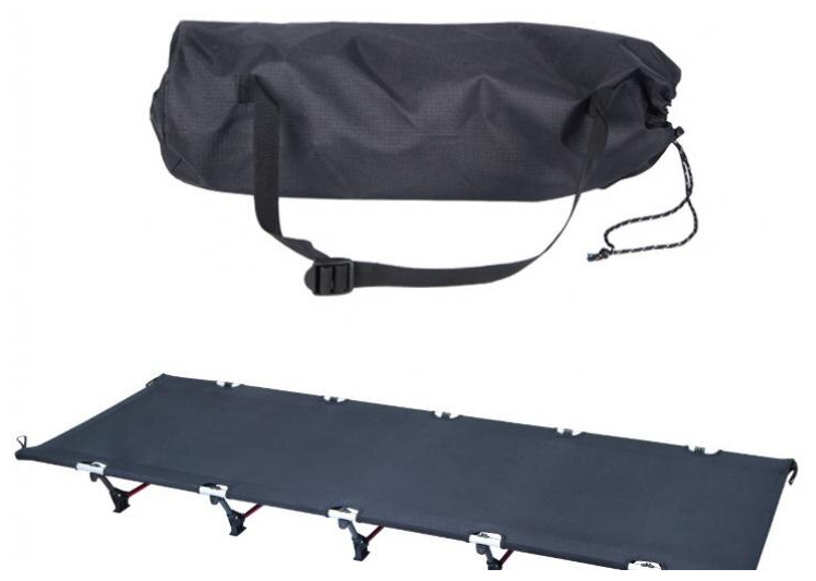 Портативная туристическая раскладушка для палатки, складная кровать с сумкой для переноски, 190х64х14 см.