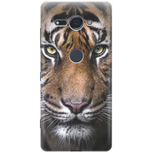 фото Re:pa накладка transparent для sony xperia xz2 compact с принтом "тигр"