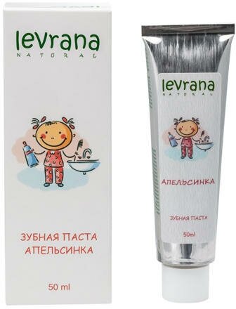 Зубная паста LEVRANA гелевая детская "Апельсинка", 50 мл