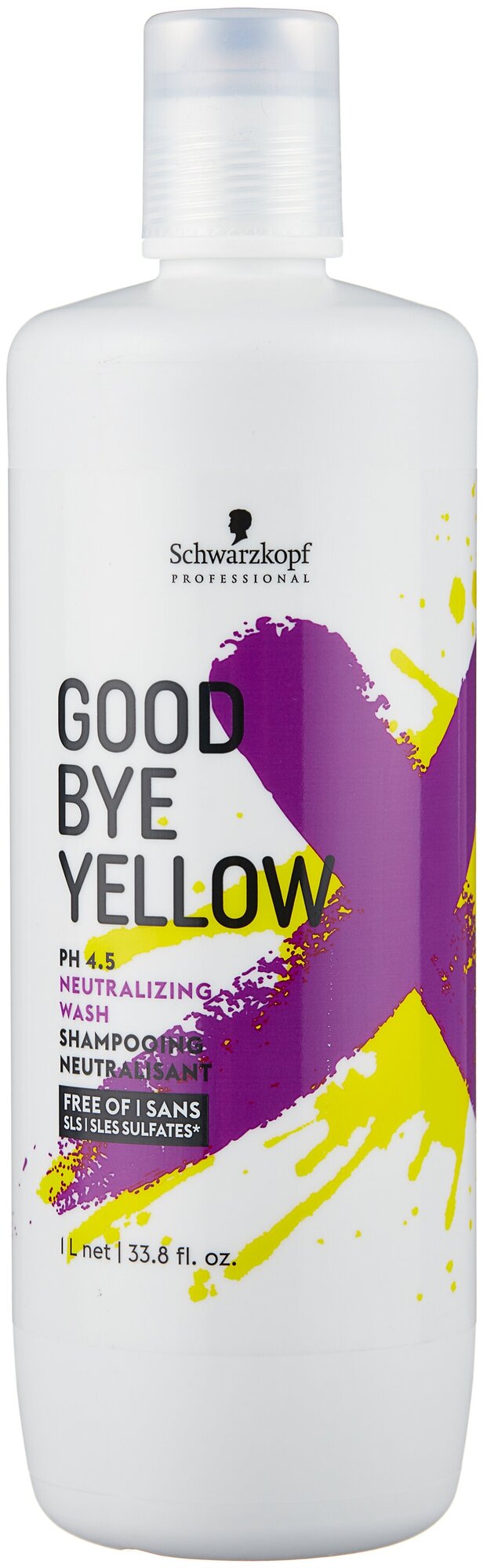 Schwarzkopf Professional шампунь Goodbye Yellow Neutralizing Wash, 1000 мл